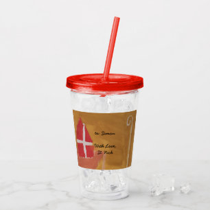 St. Nick St. Nicholas Sinterklaas Miter Watercolor Take Away Mugg