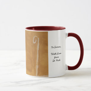 St. Nick St. Nicholas Sinterklaas Watercolor Miter Mugg