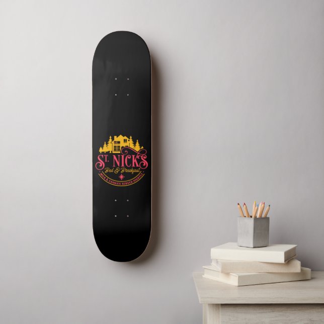 ST-NICKS BED & BREAKFAST lustiga julklappar Mini Skateboard Bräda 18,5 Cm (Väggkonst)