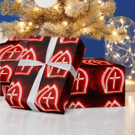 St. Nick's Day Dutch Miter Mönster Sinterklaas Presentpapper