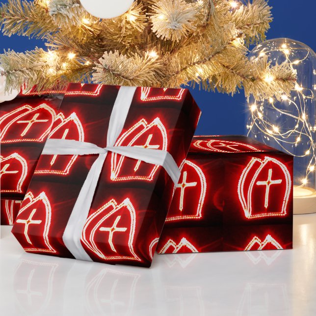 St. Nick's Day Dutch Miter Mönster Sinterklaas Presentpapper (Helgdagar)