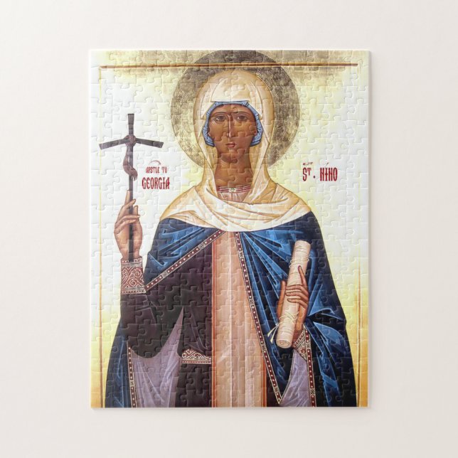 St. Nina Equal-to-the-Apostles Orthodox Icon Pussel (Vertikal)