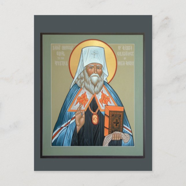 St. Onocent of Alaska Prayer Card Vykort (Framsida)