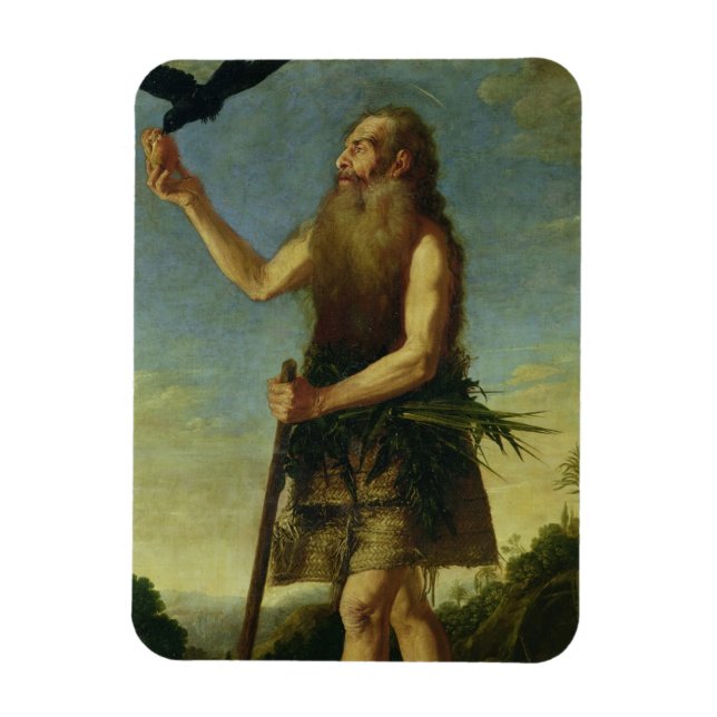 St. Onuphrius (olja på canvas) Magnet (Vertikal)