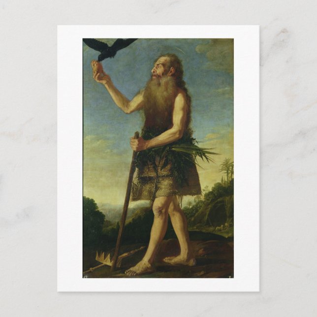 St. Onuphrius (olja på canvas) Vykort (Framsida)