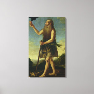 St. Onuphrius (olja på kanfas) Canvastryck