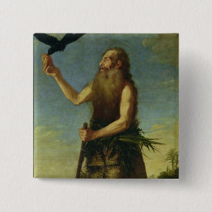 St. Onuphrius (olja på kanfas) Knapp
