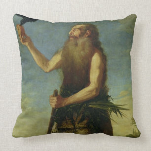 St. Onuphrius (olja på kanfas) Kudde