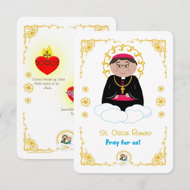 St. Oscar Romero Heliga Card Inbjudningar (Fram/baksida)