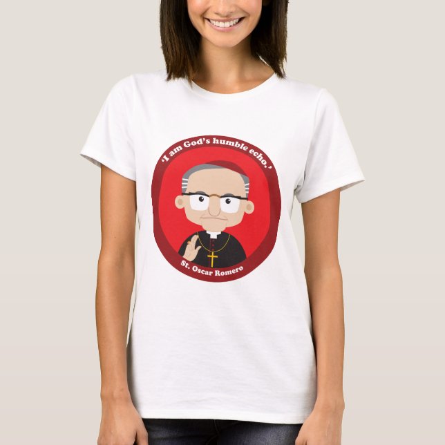 St. Oscar Romero T Shirt (Framsida)