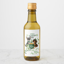 St Paddys dag "Pawt av guld" Vinetikett