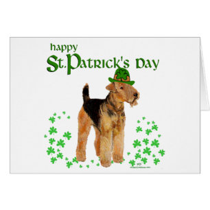 St Paddys Day Airedale Hälsningskort