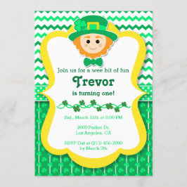 St. Paddy's Day Födelsedagsfest inbjudan