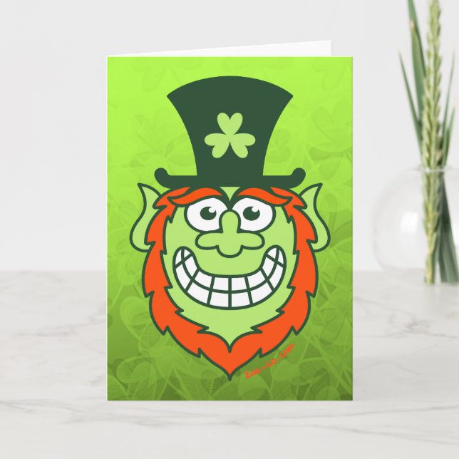 St Paddy's Day Naughty Leprechaun Kort (Framsida)