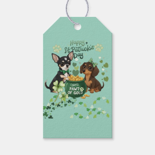 St Paddy's day "Pawt of Gold "   Presentetikett (Framsidan)