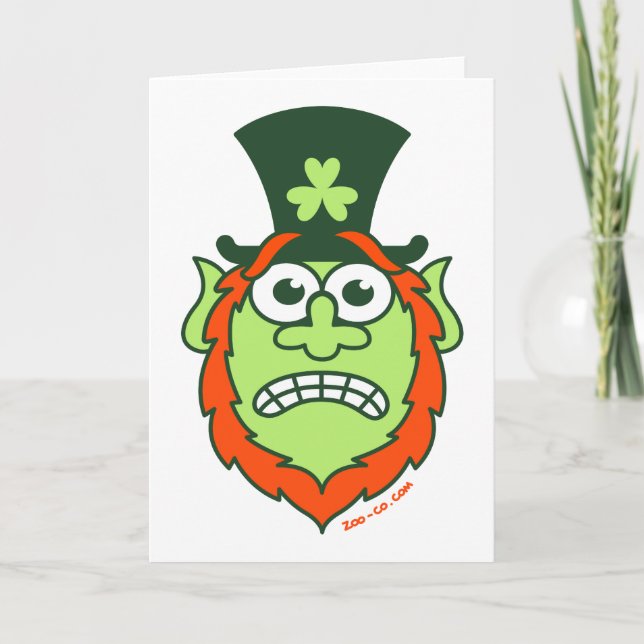 St Paddy's Day Stressat Leprechaun Kort (Framsida)