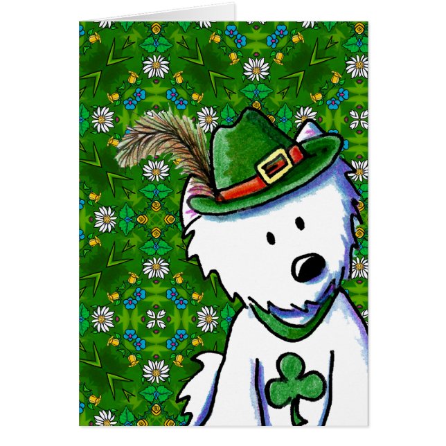 St Paddy's Day Westie OBS Kort (Framsidan)