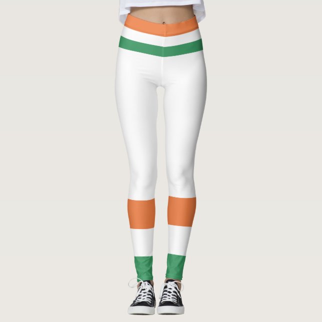 St Paddy's. Irland Flagga. Leggings (Framsida)