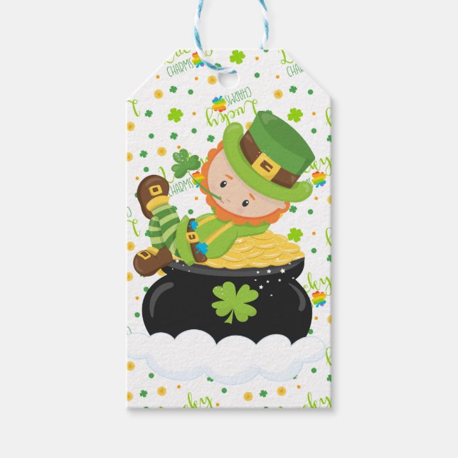 St Paddy's Leprechaun Presentetikett (Framsidan)