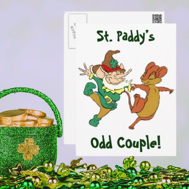 St. Paddy's Odd Couple Vykort (St. Paddy’s Odd Couple Postcard)