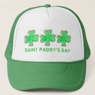 St. Paddy's Patrick Day Grönt Shamrock Cookies Truckerkeps