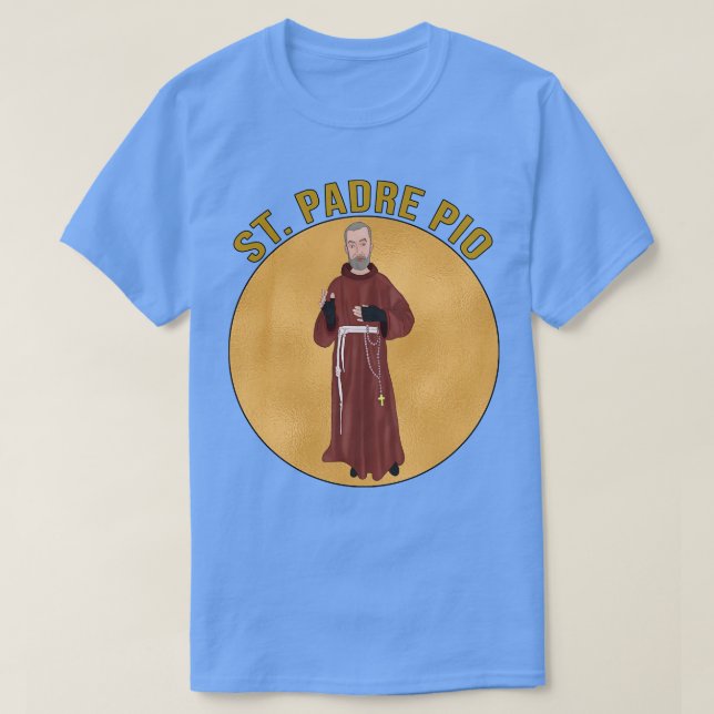 St Padre Pio 1 T Shirt (Design framsida)