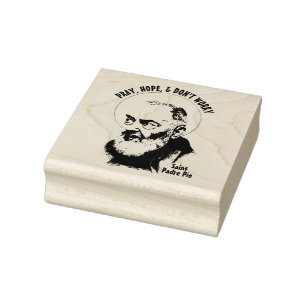 St. Padre Pio Capuchin Priest Catholic Rubber Sta Stämpel