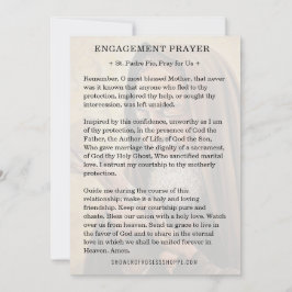 St. Padre Pio Förlovning Katolsk Bön Anteckningskort