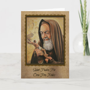 St. Padre Pio katolsk Religiösa Priest Kort