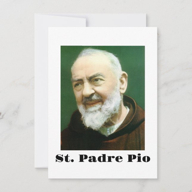 St. PADRE PIO-kort Tack Kort (Framsida)