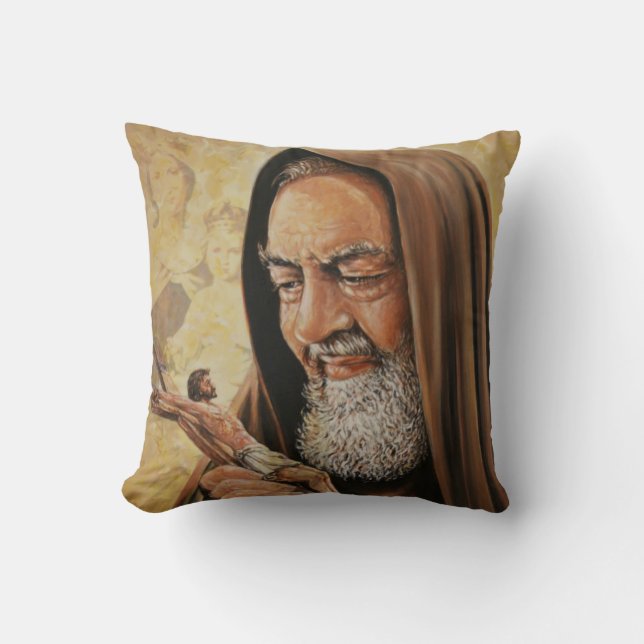 St. Padre Pio kudder - den UNDERBARA GÅVAN! Kudde (Framsida)