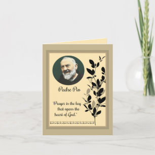St. Padre Pio med citationstecken Kort