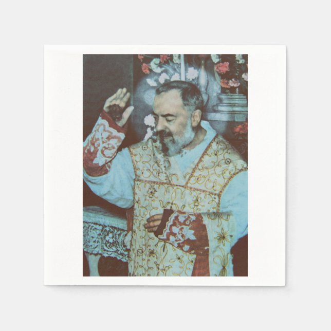 St. Padre Pio of Pietrelcina The Seraphic Priest Pappersservett (Framsidan)