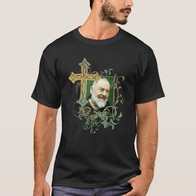 St Padre Pio Prayer Kor Catholics Heliga Saints T Shirt (Framsida)