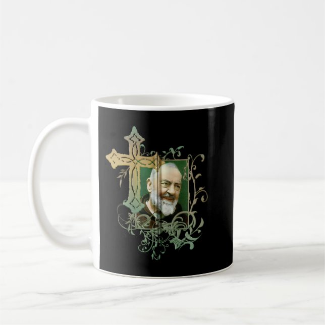 St Padre Pio Prayer Kor-katolics-Heligan Saints Vi Kaffemugg (Vänster)