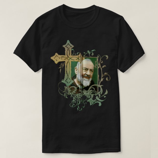St Padre Pio Prayer Kor-katolics-Heligan Saints Vi T Shirt (Design framsida)