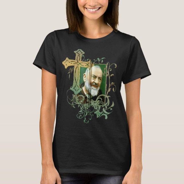 St Padre Pio Prayer Kor-katolics-Heligan Saints Vi T Shirt (Framsida)