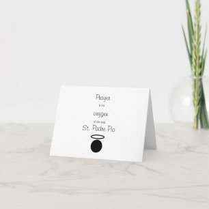 St. Padre Pio Quote Card Kort