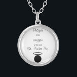St. Padre Pio Quote Necklace Silverpläterat Halsband<br><div class="desc">St. Padre Pio Quote Necklace</div>