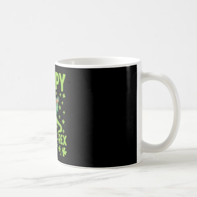 St Pat Trex-dagen dinosaur Saint Patricks Day St P Kaffemugg (Höger)