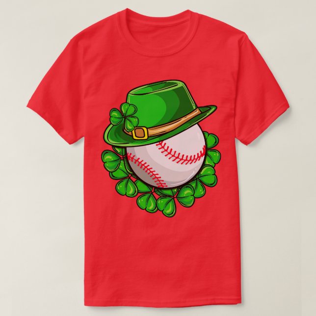 St Paticks Day Irish Baseball Lucky T Shirt (Design framsida)