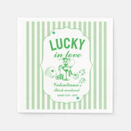 St patrcik lucky bachelorette in love party pappersservett