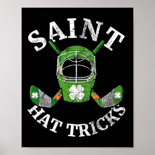 St. Patrick#39;s Day Saint Hat Tricks Hockey Shamr Poster (Framsidan)