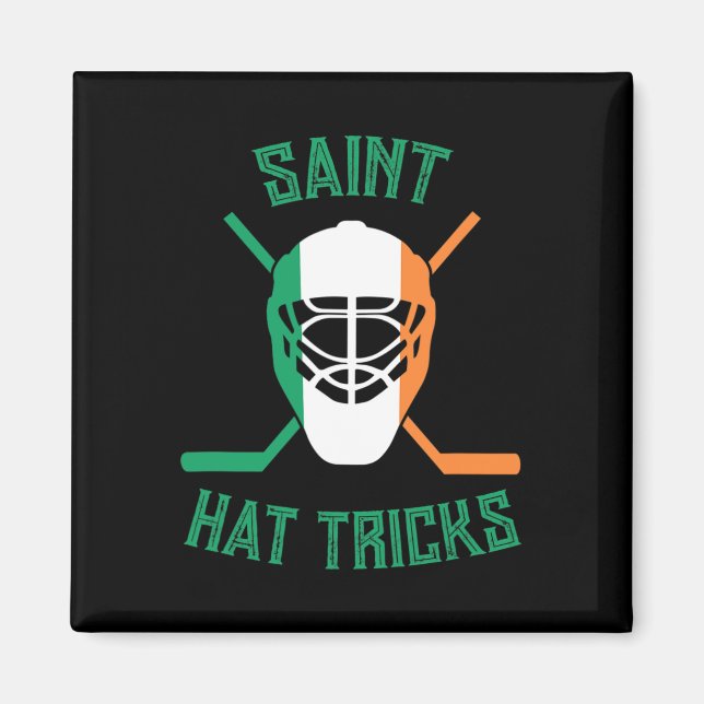 St Patrick#39;s Day Saint Hat Tricks Irish Flagga  Magnet (Framsidan)