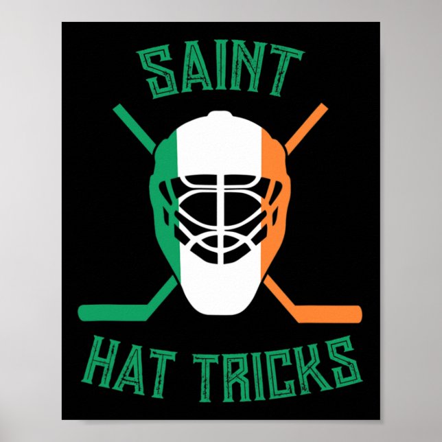 St Patrick#39;s Day Saint Hat Tricks Irish Flagga  Poster (Framsidan)