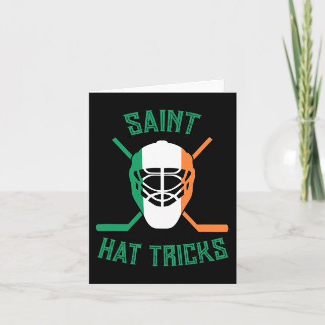 St Patrick#39;s Day Saint Hatt Trick Irlands Flagg Kort (Framsida)