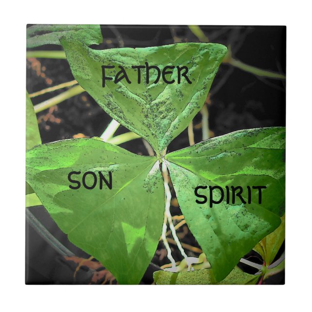 St Patrick använde en shamrock Kakelplatta (Framsidan)