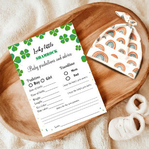 St Patrick baby shower spel baby förutsägelse 