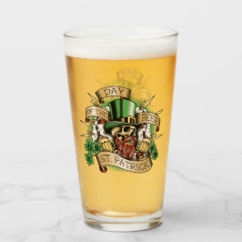 St. Patrick, Beer-dagen, Skull, Leprechaun Glaskopp