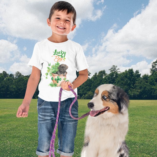 St Patrick Black Labrador Puppy Hund Lucky Boy T Shirt (Skapare uppladdad)
